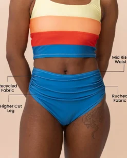 Nani Swimwear Swim Bottoms|High Leg Ruched Bottom