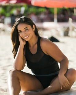 Nani Swimwear Swim Tops|Mesh Racerback Crop