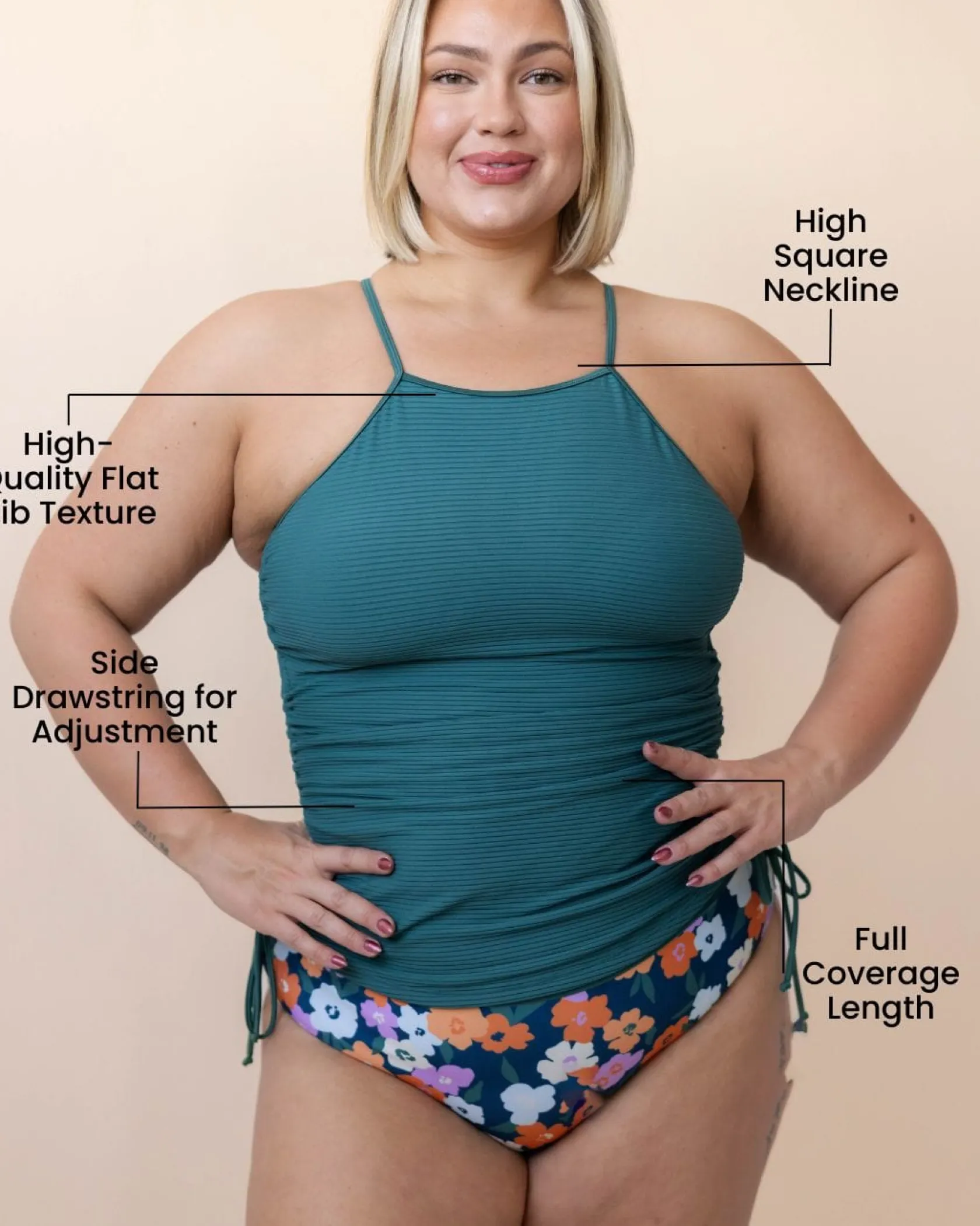 Nani Swimwear Swim Tops|Drawstring Tankini