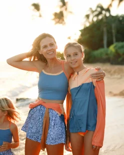 Nani Swimwear Family Matching|Mommy & Me|Girls Quarter Zip Sun Hoodie