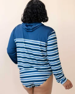 Nani Swimwear Sun Protection|Monica Stripe Quarter Zip Sunshade