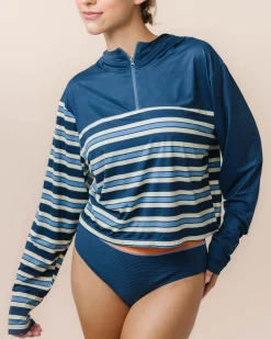 Nani Swimwear Sun Protection|Monica Stripe Quarter Zip Sunshade