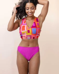Nani Swimwear Swim Bottoms|Moroccan Reversible High Leg Bottom