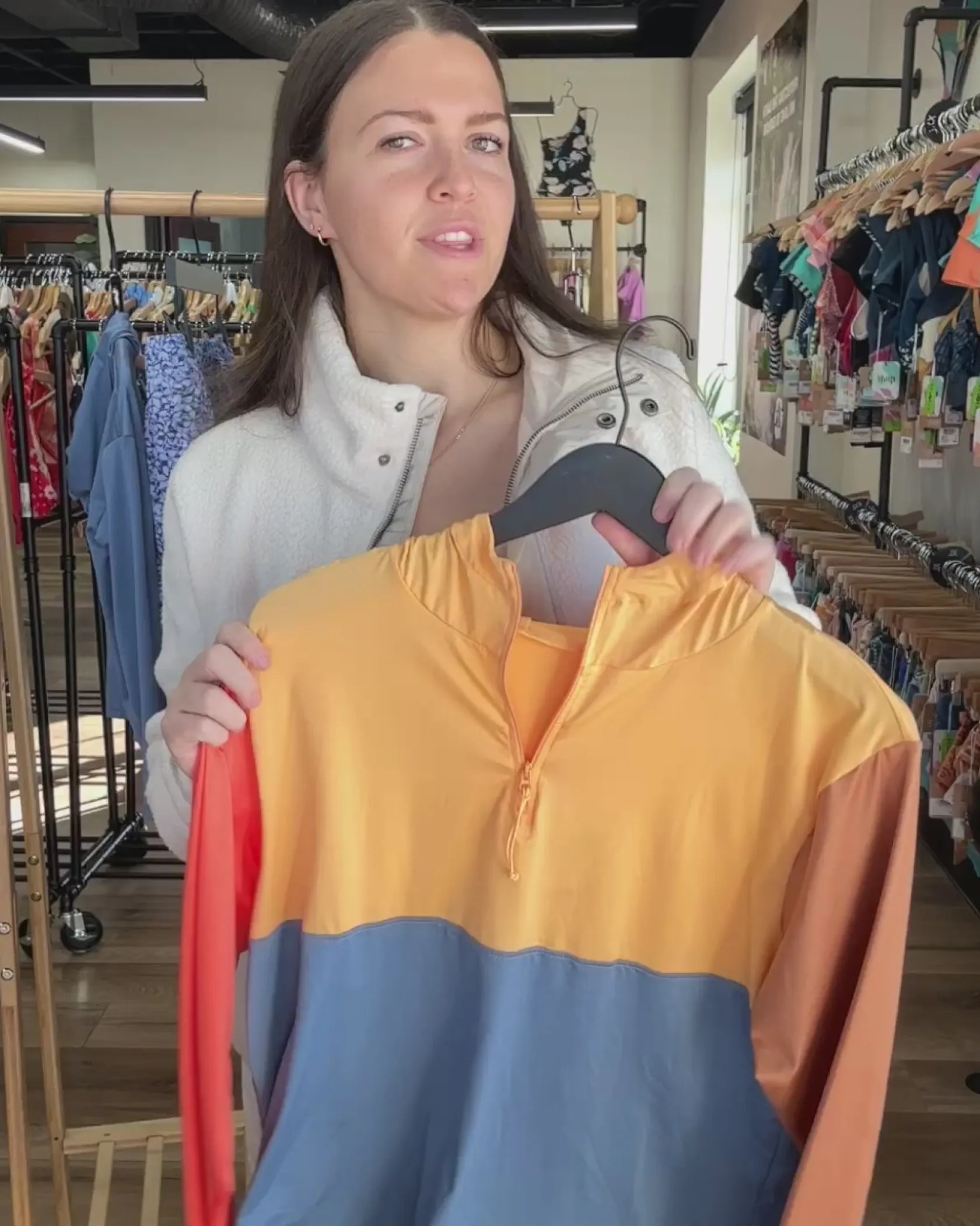 Nani Swimwear Sun Protection|Family Matching|Quarter Zip Sun Hoodie
