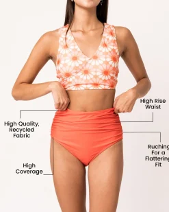 Nani Swimwear Swim Bottoms|Ruched High Rise Bottom