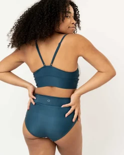Nani Swimwear Swim Bottoms|Textured Block Mid Rise Bottom